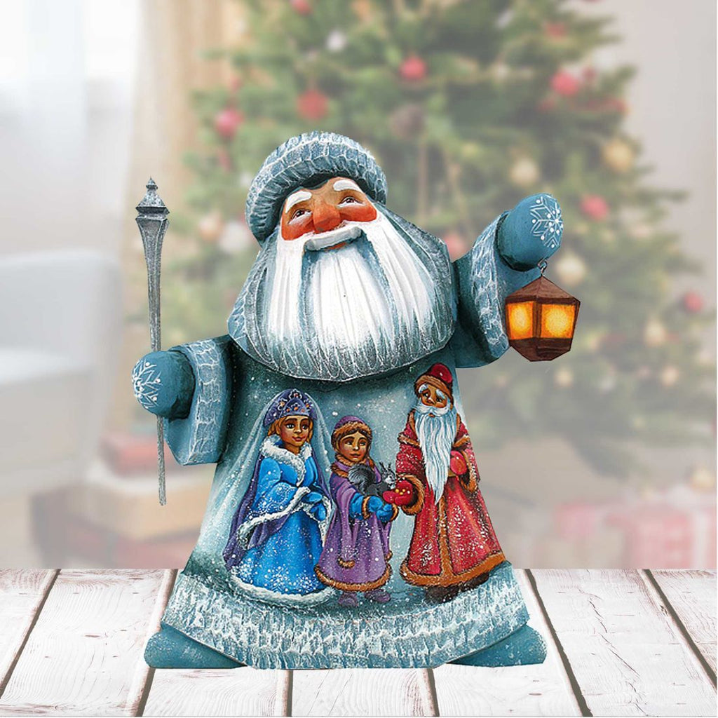 Santa Childhood Friends Hand-Painted WOODCARVED Masterpiece by G. DeBrekht - Christmas Decor - 821564 *** PRE-ORDER - Handmade Just for You! ***