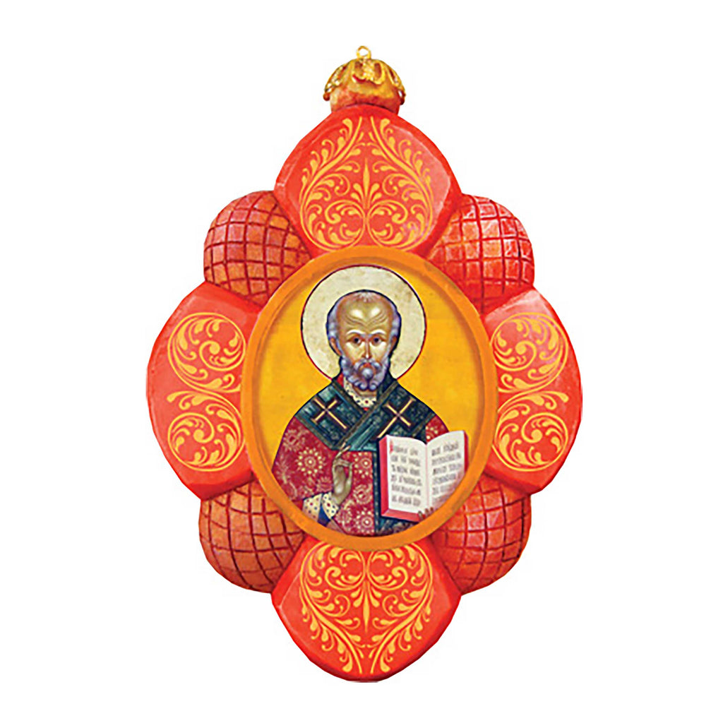 Saint Nick Sculpted Hand-Painted Christmas Ornament by G. DeBrekht - Nativity Holiday Decor - 610833