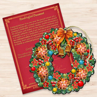 Christmas Wreath Wooden Ornaments by G. DeBrekht - Christmas Decor - 8185307