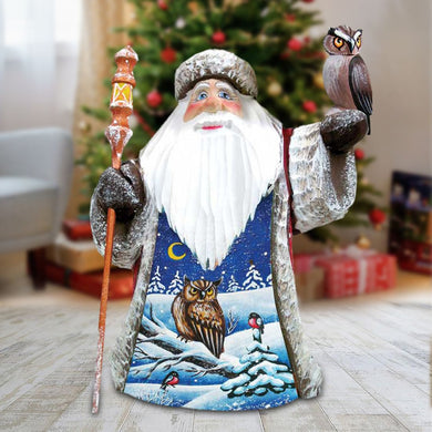 Watchful Owls Hand-Painted WOODCARVED Masterpiece by G. DeBrekht - Wildlife Holiday Decor - 8215583 *** PRE-ORDER - Handmade Just for You! ***