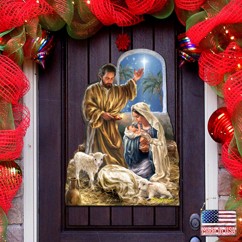 Glory to God Nativity Door Decor by D. Gelsinger - Nativity Holiday Decor - 8461045H-DG