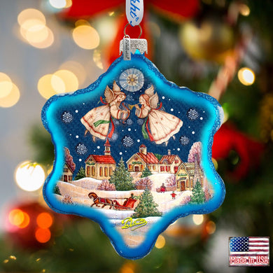 Peaceful City Glass Ornament by G. DeBrekht - Christmas Decor - 754-086