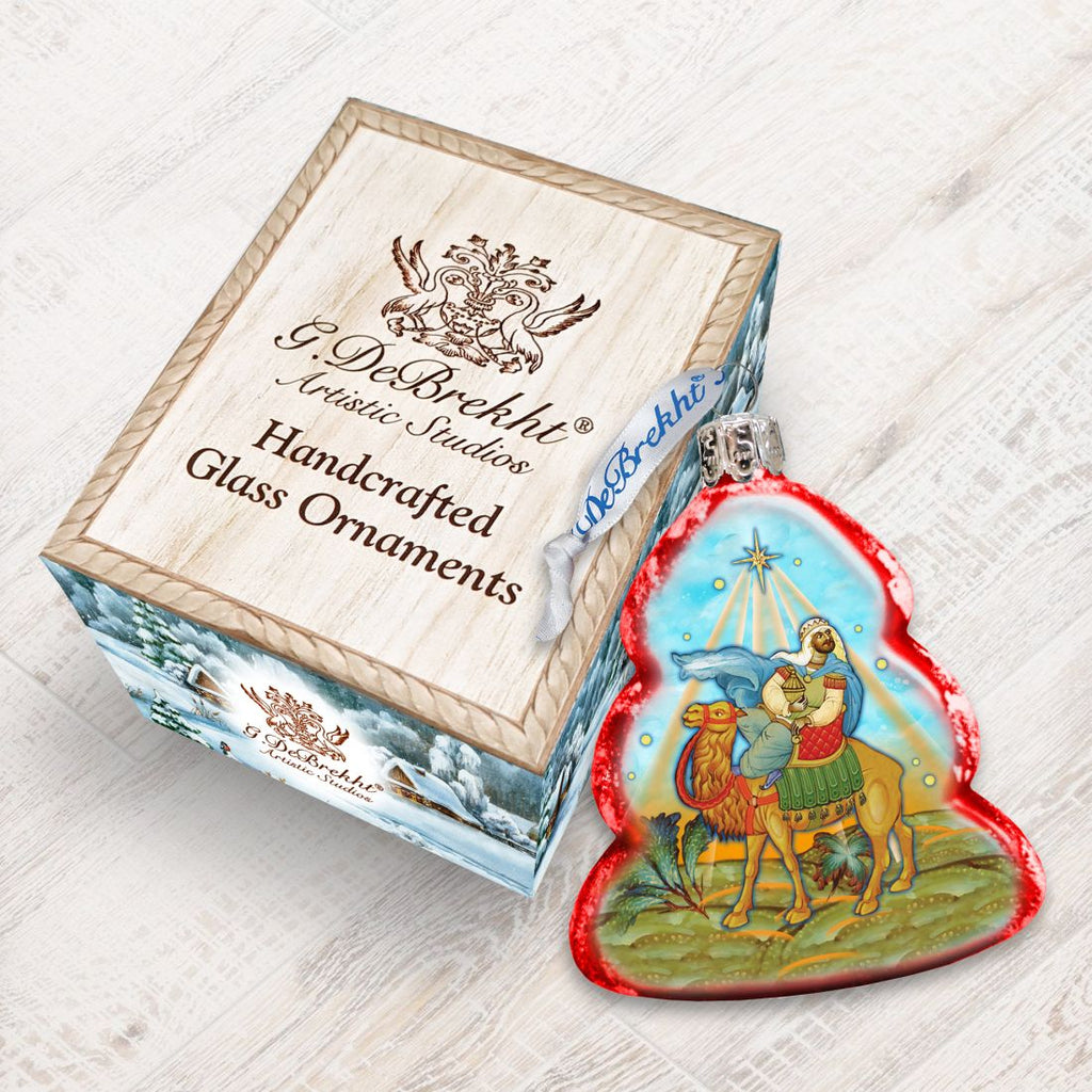 Balthazar Three Kings Mercury Glass Ornament by G. DeBrekht - Nativity Holiday Decor - 772016