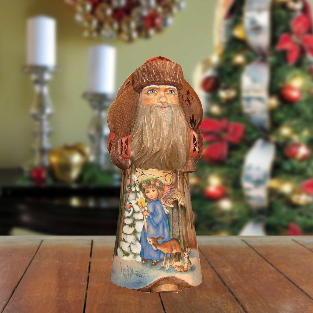Forest Maiden Santa Hand-Painted WOODCARVED Masterpiece by G. DeBrekht - Christmas Decor - 291716