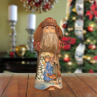 Forest Maiden Santa Hand-Painted WOODCARVED Masterpiece by G. DeBrekht - Christmas Decor - 291716