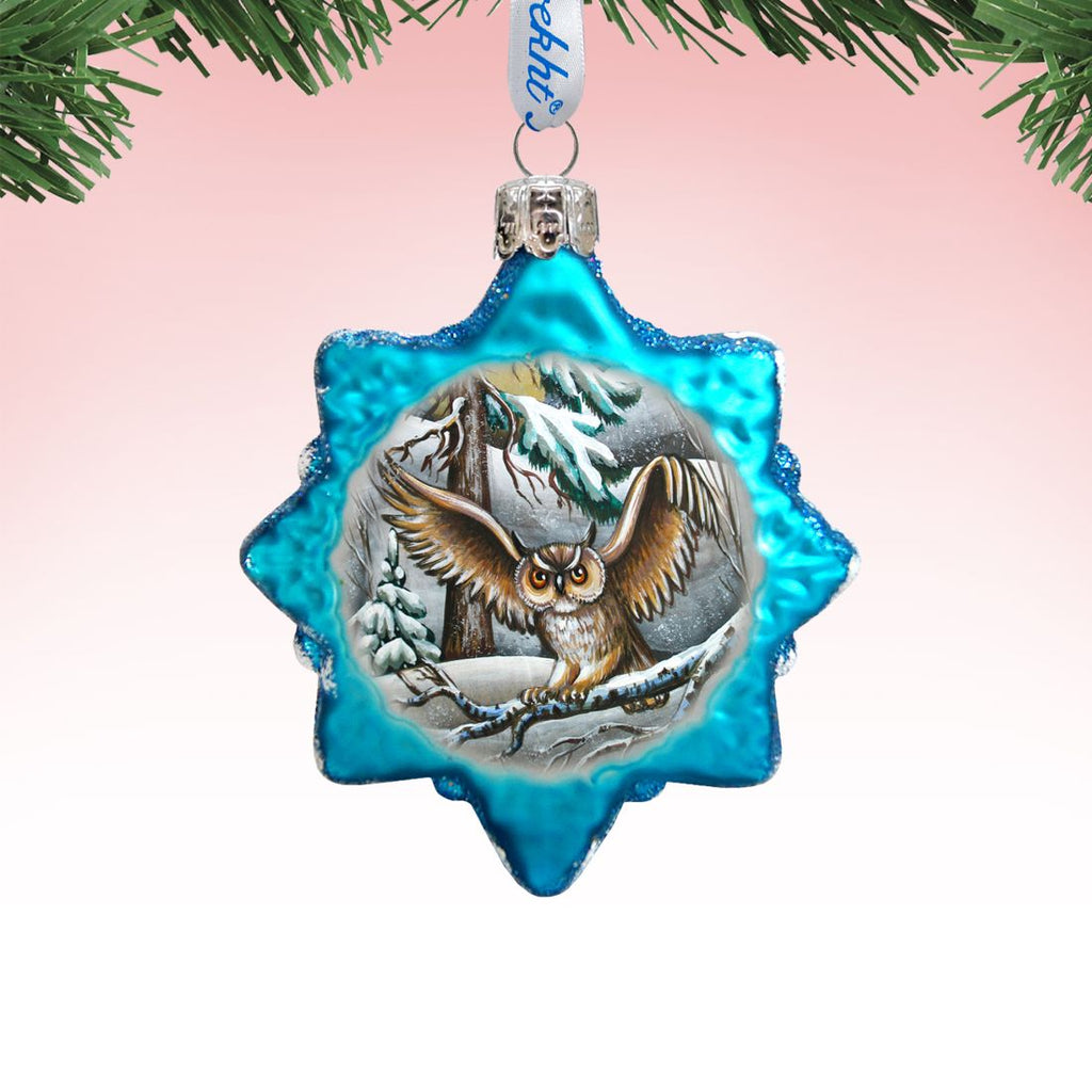 Owl Mercury Glass Ornament by G. DeBrekht - Wildlife Holiday Decor - 771046