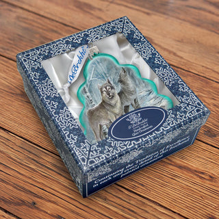 Wolves Tree Glass Ornament by G. DeBrekht - Wildlife Holiday Decor - 762-019