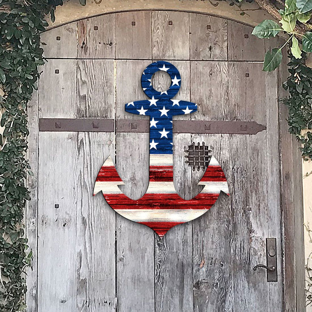 American Anchor Holiday Door Decor - American Christmas Decor - 8198913H