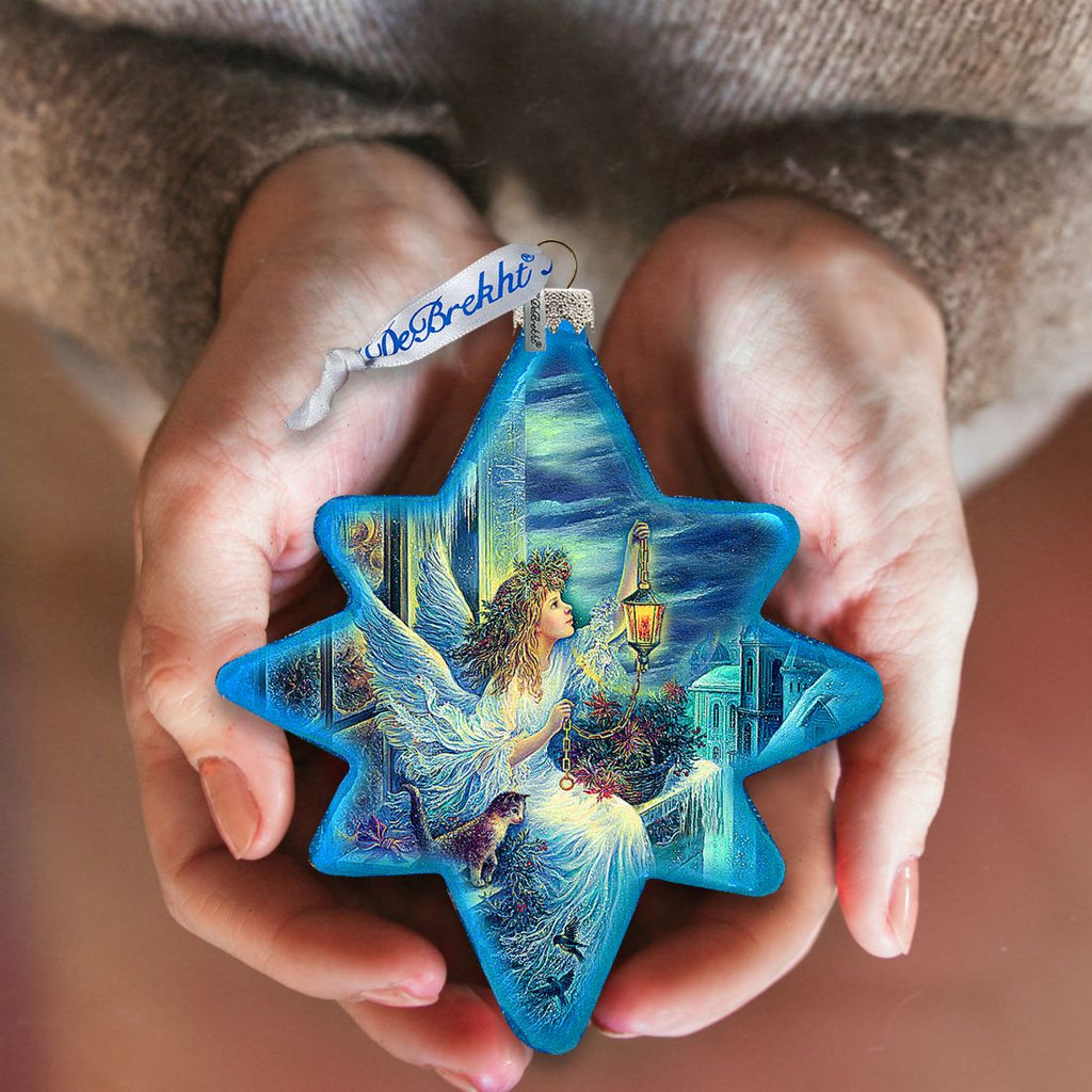 Lighting the Way North Star Glass Ornament by Strelkina at G. DeBrekht - Christmas Decor - 755-042