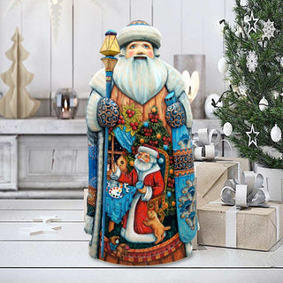 Gift Giving Children Tree Hand-Painted WOODCARVED Masterpiece by G. DeBrekht - Christmas Decor - 215637