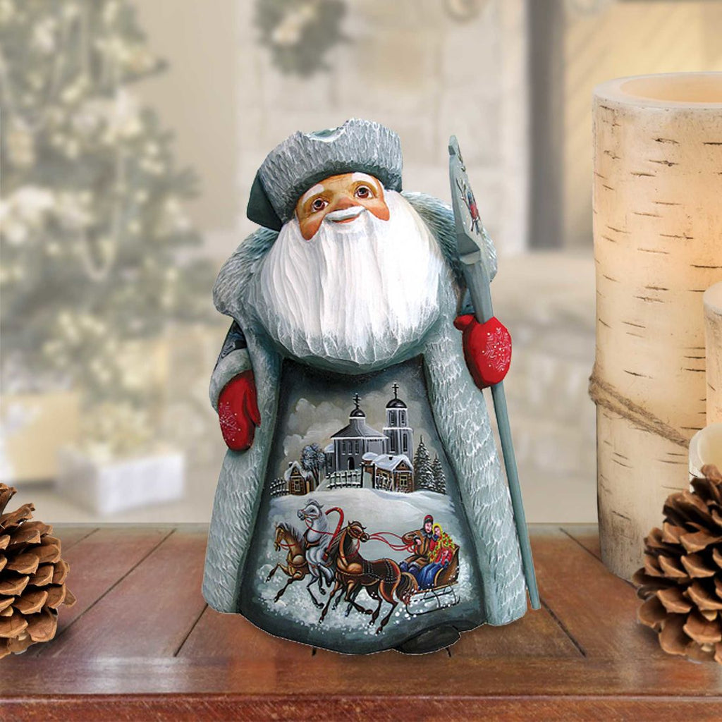 Old World Expedition Santa Hand-Painted WOODCARVED Masterpiece by G. DeBrekht - Christmas Decor - 2821452 *** PRE-ORDER - Handmade Just for You! ***