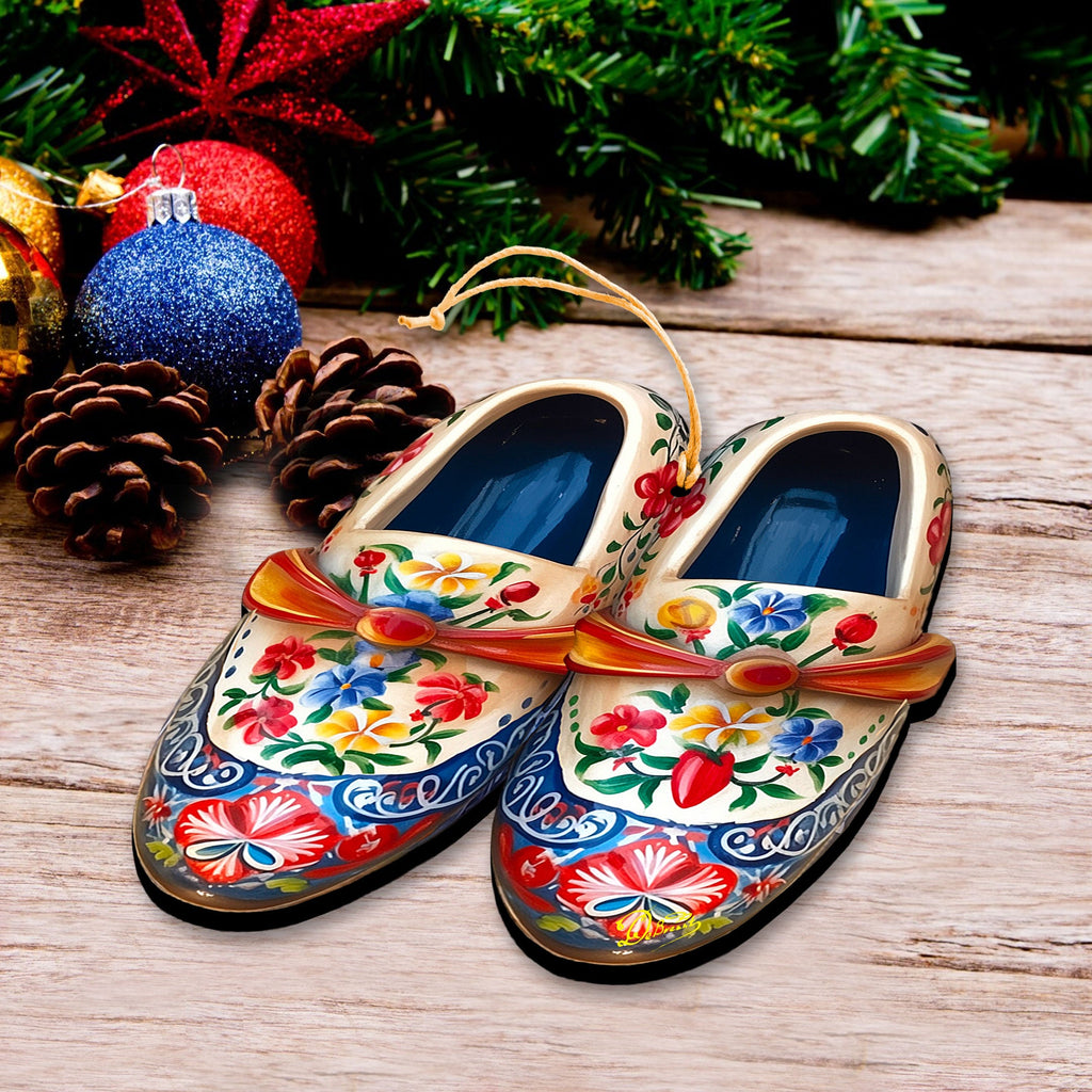 Danish Shoes Decorative Wooden Ornaments by G. Debrekht - Love Family Decor - 8688310