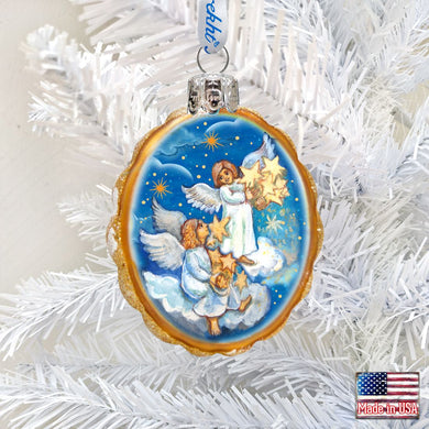 Lighting Stars Angels Mercury Glass Ornament by G. DeBrekht - Nativity Holiday Decor - 773027