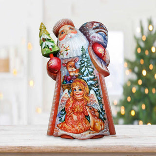 Little Angel Santa Hand-Painted WOODCARVED Masterpiece by G. DeBrekht - Christmas Decor - 241131 - SPECIAL ORDER *** PRE-ORDER - Handmade Just for You! ***