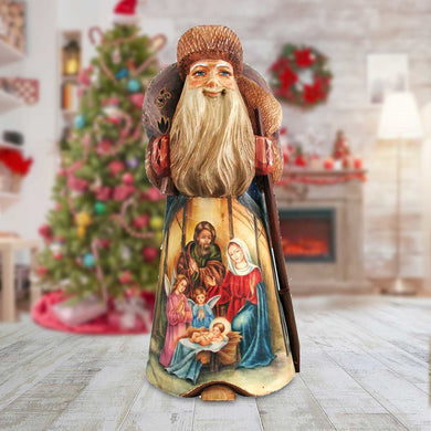 Nostalgic Classic Nativity Hand-Painted WOODCARVED Masterpiece by G. DeBrekht - Nativity Holiday Decor - L291735
