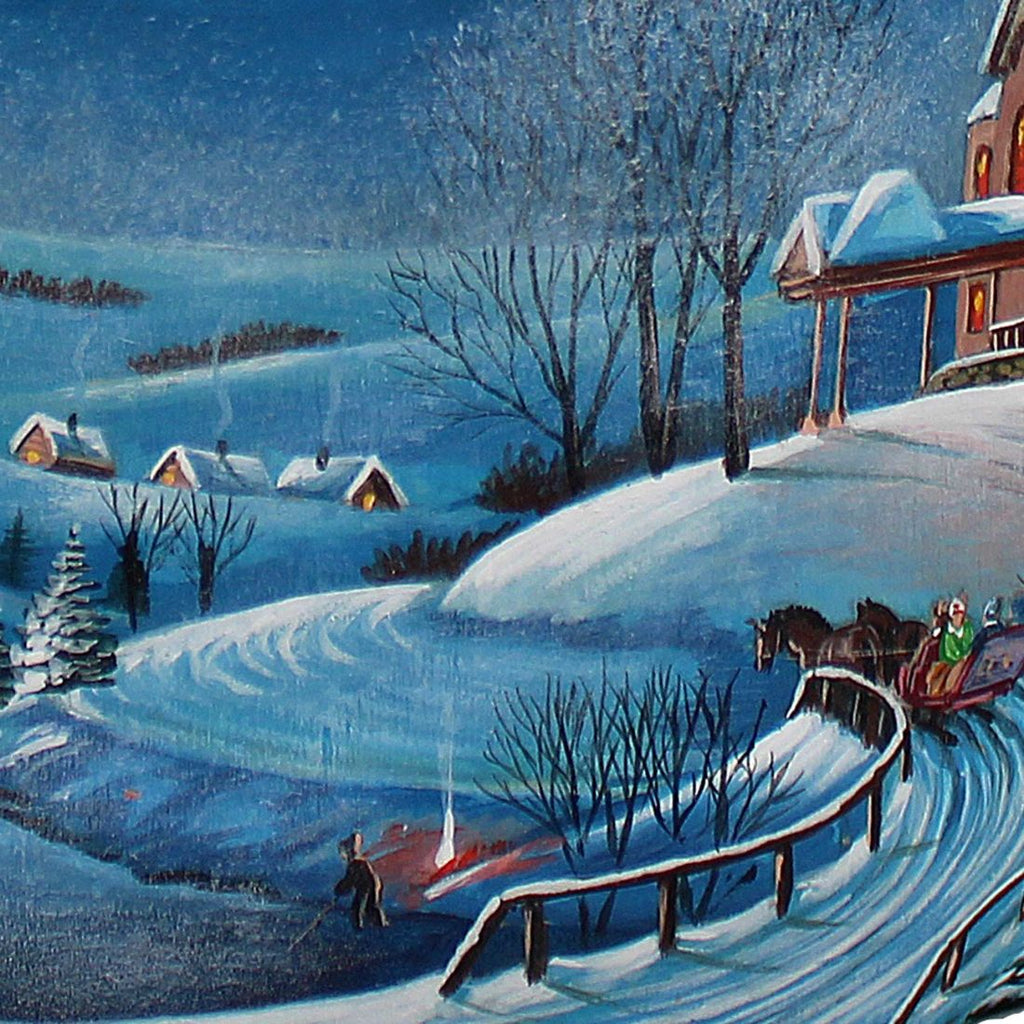 Santa Snowman Bag Hand-Painted WOODCARVED Masterpiece by G. DeBrekht - Christmas Santa Snowman Decor - 2821709 *** PRE-ORDER - Handmade Just for You! ***