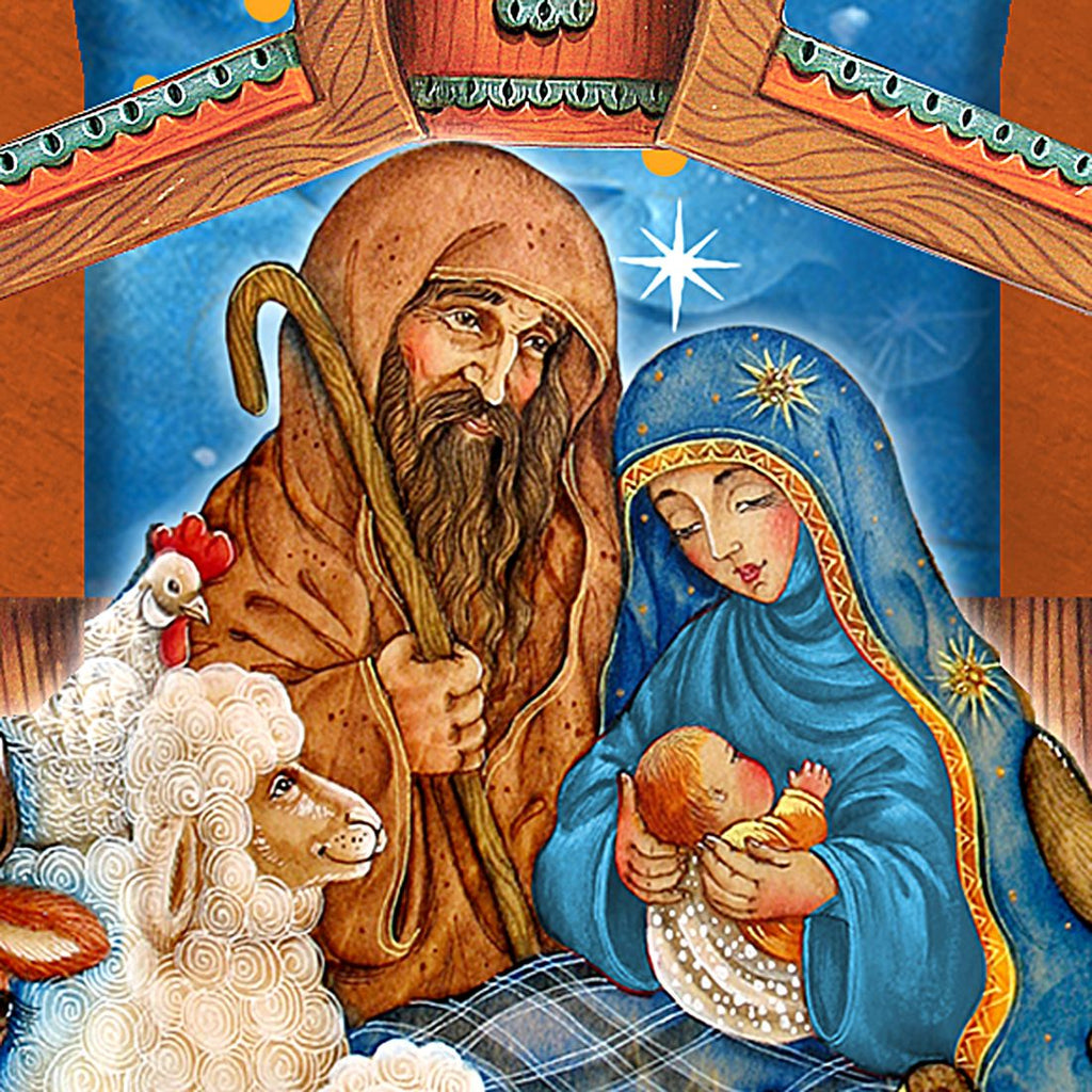 Nativity Cross Outdoor Decor by G. DeBrekht - Nativity Holiday Decor - 8191164F