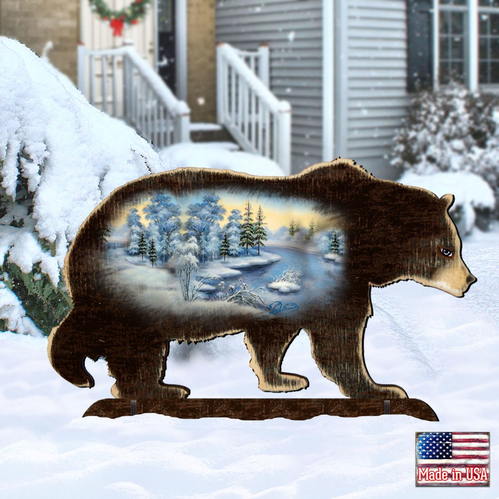 Black Bear Wildlife Outdoor Decor by G. DeBrekht - Wildlife Holiday Decor - 8198215F