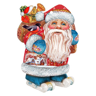 Coming to Town Santa Christmas Door Decor by G. DeBrekht - Christmas Santa Snowman Decor - 8117663H