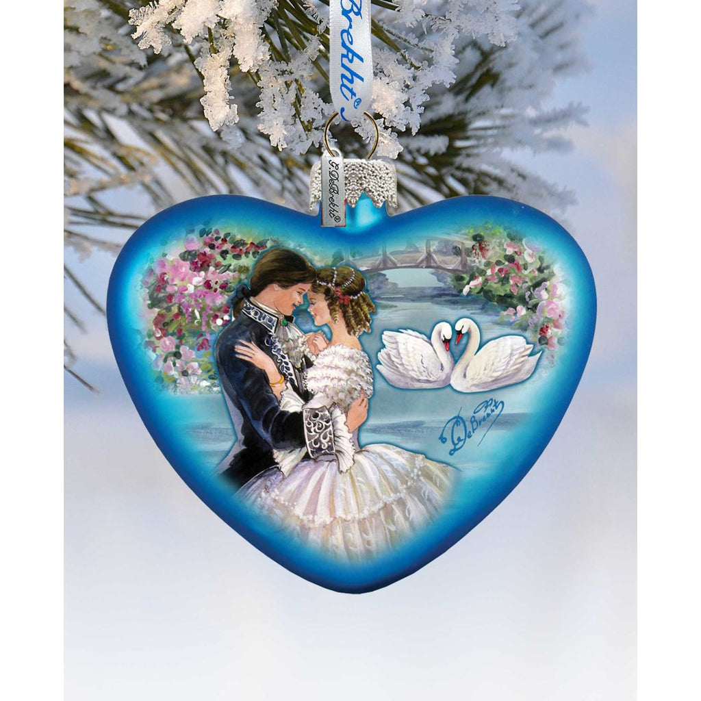 Treasure of Love Heart Glass Ornament by G. DeBrekht - Christmas Decor - 753-003