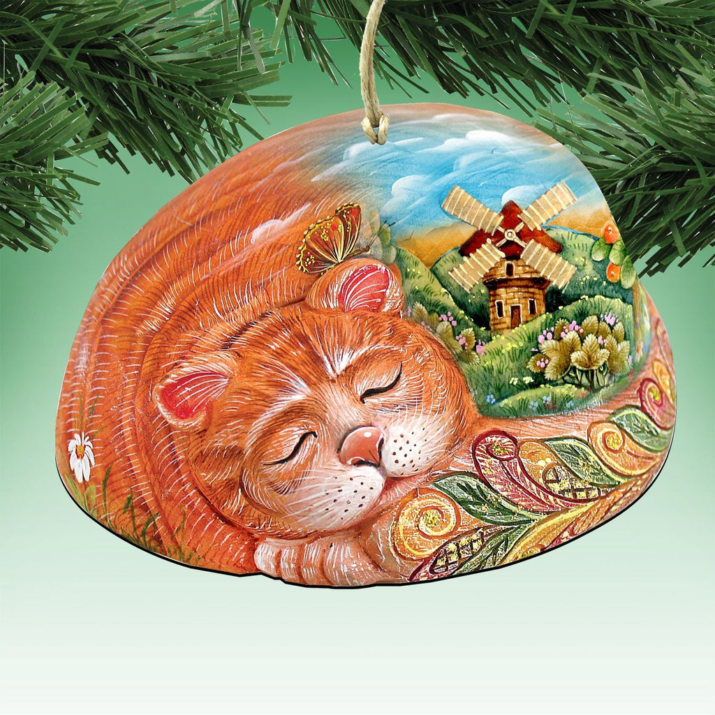 Country Cat Wooden Ornament, by G. DeBrekht 8186261
