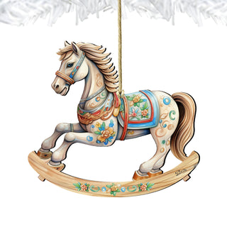 Rocking Horse Wooden Ornaments by G. Debrekht - Christmas Decor - 8100196-2