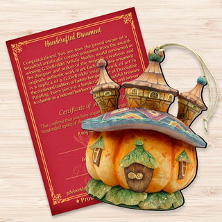 Halloween Pumpkin Dome Wooden Ornaments by G. DeBrekht - Thanksgiving Halloween Decor - 8158413