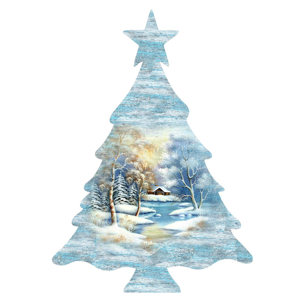 Winter Tree Wildlife Door Decor - G. DeBrekht - Wildlife Holiday Decor - 8198812H