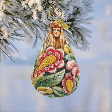 Flower Maiden Bell Sculpted Hand-Painted Christmas Ornament by G. DeBrekht - Love Family Kids Decor - 623151