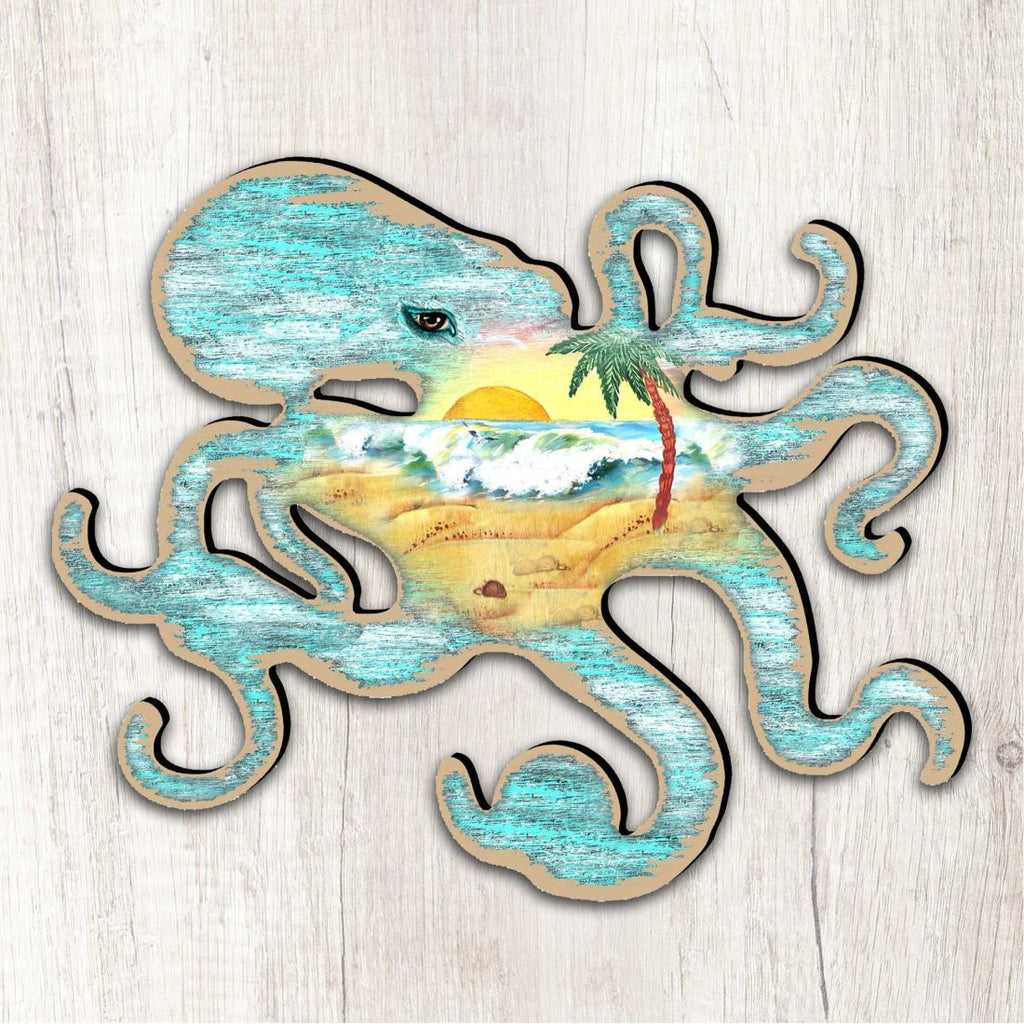 Octopus Diminutive Wall by G. DeBrekht - Coastal Holiday Decor - 8198512-2M