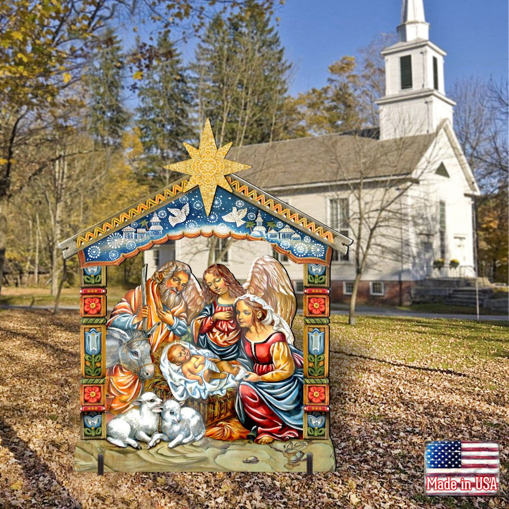 Nativity Outdoor Decor by G. DeBrekht - Nativity Holiday Decor - 8114031F