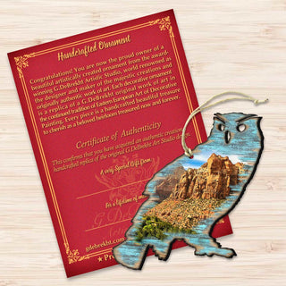 Owl Wooden Ornaments by Nature Wonders - Wildlife Holiday Decor - 8198161