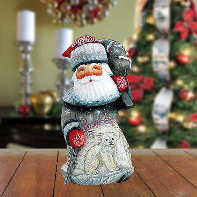 Delightful Polar Bear Hand-Painted WOODCARVED Masterpiece by G. DeBrekht - Christmas Decor - 820201 *** PRE-ORDER - Handmade Just for You! ***