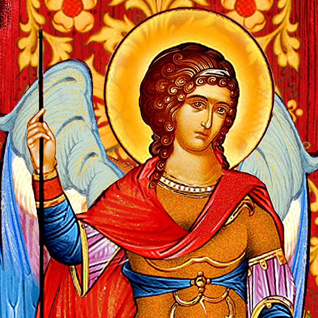 St. Michael Surfboard Coastal Door Art by G. DeBrekht - Coastal Sea-Life Decor - 8490105HS
