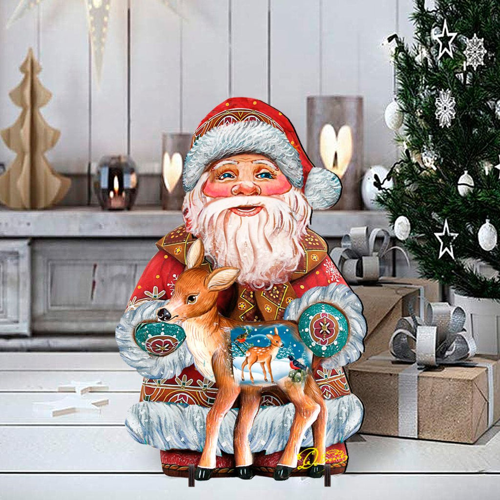 Deerest Friends Christmas Outdoor Yard Sign by G. DeBrekht - Christmas Santa Snowman Decor - 8118081F