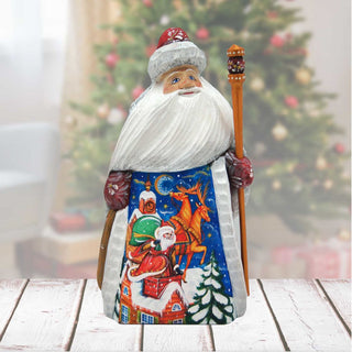 Santa Special Delivery Hand-Painted WOODCARVED Masterpiece by G. DeBrekht - Christmas Decor - 821599
