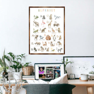 Animal Alphabet Art - Wooden Educational Art - Wall Decor - Homeschool Decor - Classroom Decor - Playroom Decor - Nursery Wall Art - Art For Kids - 310211
