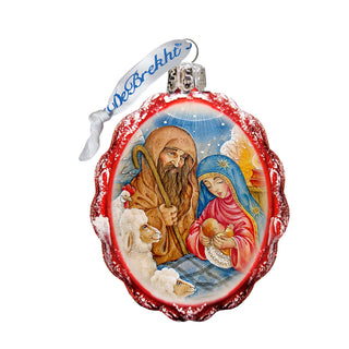 Nativity Glass Ornament Keepsake,, Nativity Inspirational Decor - 772029