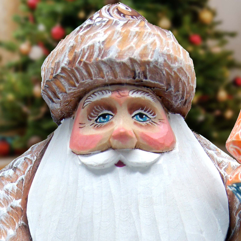 Grizzly Bear Santa Hand-Painted WOODCARVED Masterpiece by G. DeBrekht - Christmas Decor - 8202014