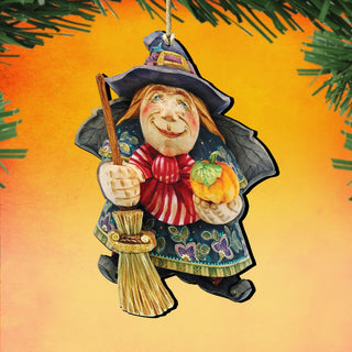 Halloween Witch Wooden Ornaments by G. DeBrekht - Thanksgiving Halloween Decor - 8158412
