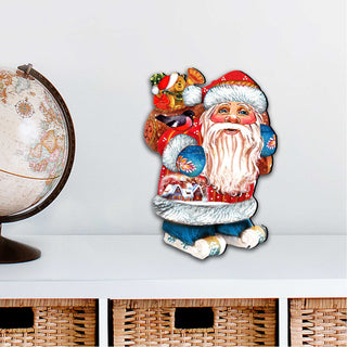 Caring Gift Bag Santa Christmas Door Decor by G. DeBrekht - Christmas Santa Snowman Decor - 8117863H