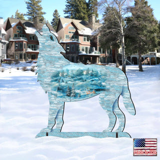 Winter Wolves Wildlife Outdoor Decor by G. DeBrekht - Wildlife Holiday Decor - 8198227F