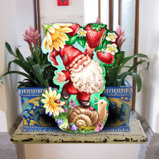 Sweet Summer Gnome Holiday Door Decor by D. Gelsinger - Christmas Decor - 8461062H-DG