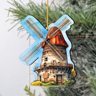 Windmill Decorative Wooden Ornaments by G. Debrekht - Love Family Decor - 8688313