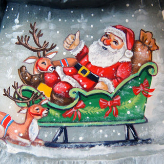 Santa With Kids Hand-Painted WOODCARVED Masterpiece by G. DeBrekht - Christmas Decor - 8215681