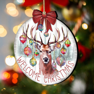 Welcome Christmas Wooden Ornaments by G. Debrekht Christmas Decor - 933118