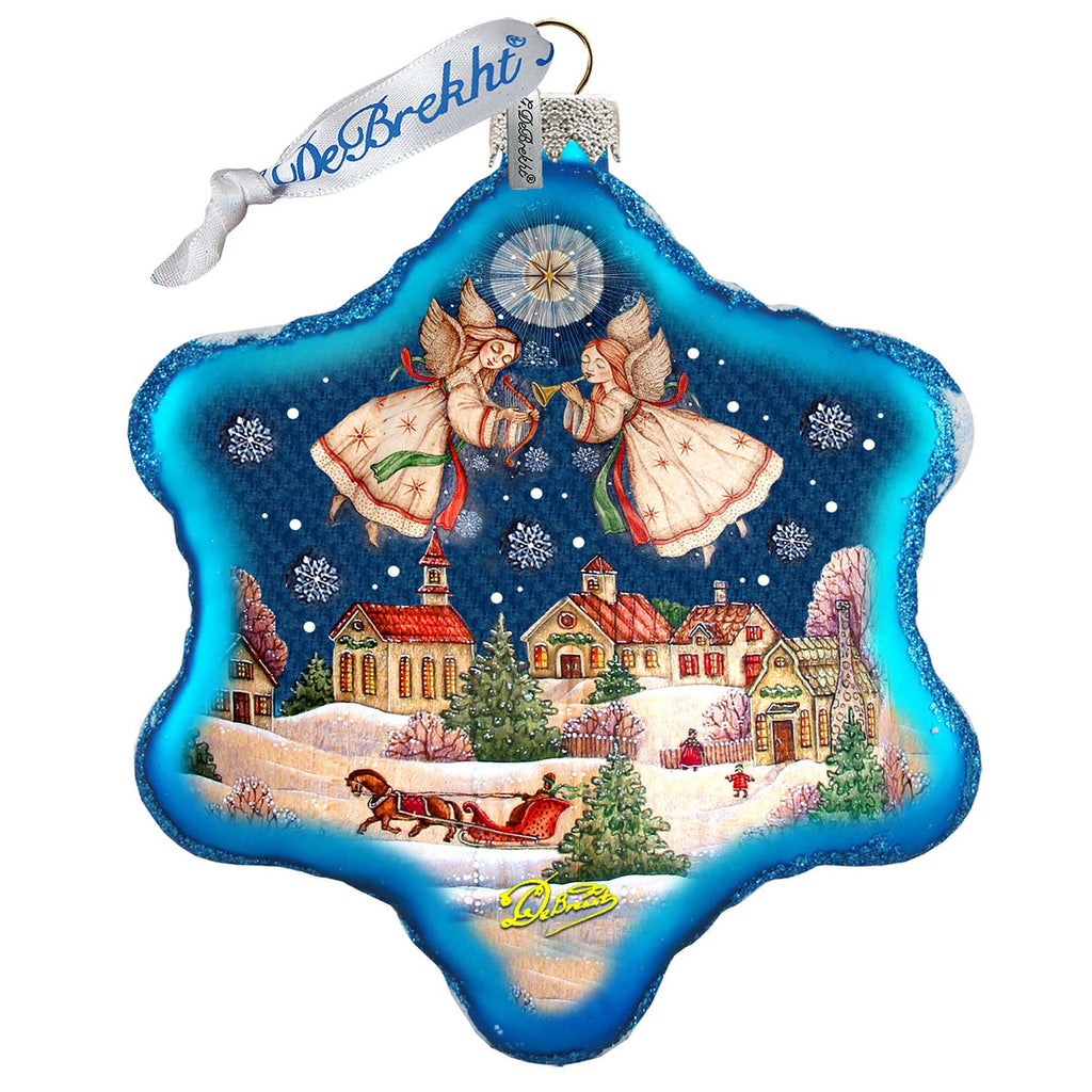 Peaceful City Glass Ornament by G. DeBrekht - Christmas Decor - 754-086