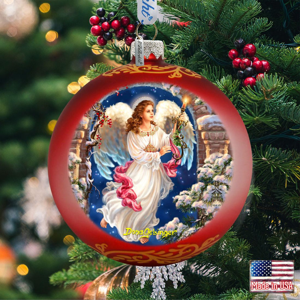 Angel in the Arch Glass Ornament by D. Gelsinger - Nativity Holiday Decor - 71114-1322