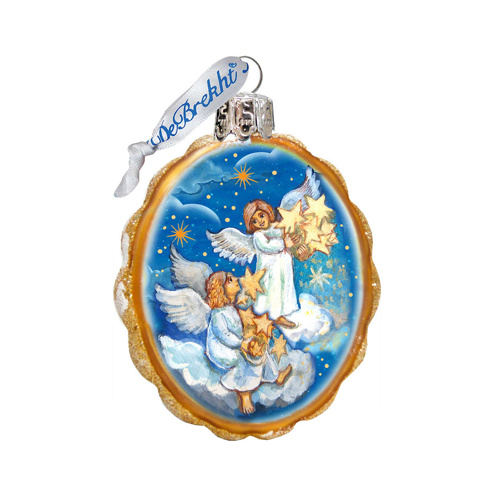 Lighting Stars Angels Mercury Glass Ornament by G. DeBrekht - Nativity Holiday Decor - 773027