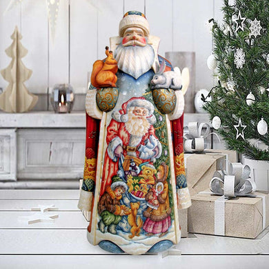 Sharing Joy Village Santa Hand-Painted WOODCARVED Masterpiece by G. DeBrekht - Christmas Decor - 215620